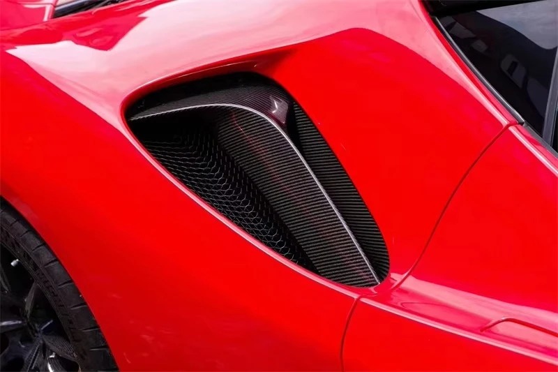 Dry Carbon Fiber Side Vents for SF90 Dry Carbon Fiber Replacement Air Vents for SF90 Side Fender Vent Car Part